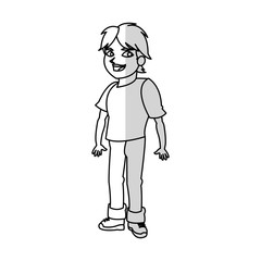 Boy cartoon icon. Kid childhood little people and person theme. Isolated design. Vector illustration