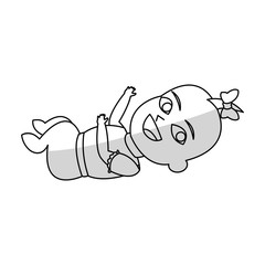 Baby cartoon icon. Child kid little small and infant theme. Isolated design. Vector illustration