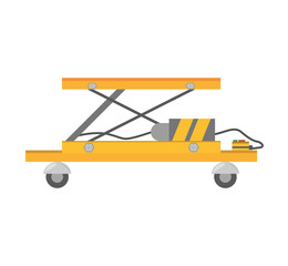 lifting table warehouse delivery vector illustration eps 10