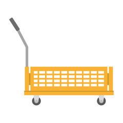 warehouse trolley with protection boxes vector illustration eps 10