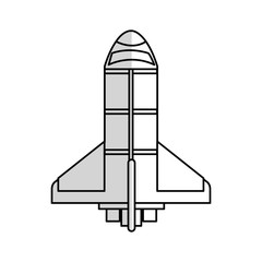 Rocket icon. Spaceship aircraft start up and shuttle theme. Isolated design. Vector illustration