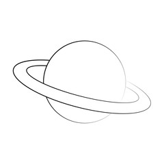 Planet icon. Space science orbiting and exploration theme. Isolated design. Vector illustration