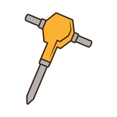 jackhammer electric tool construction vector illustration eps 10