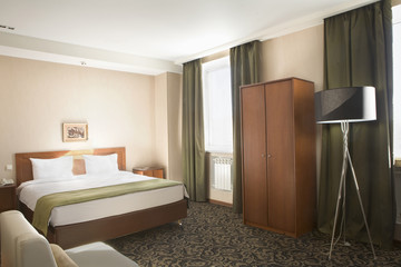 Interior of a hotel bedroom