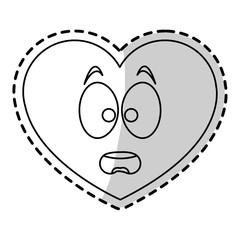 Heart cartoon icon. Love passion and romantic theme. Isolated design. Vector illustration