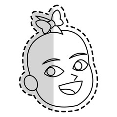 Obraz premium Baby cartoon icon. Child kid little small and infant theme. Isolated design. Vector illustration