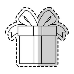Gift icon. Present holiday celebration and surprise theme. Isolated design. Vector illustration