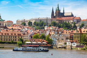 Fototapeta premium Panoramic view of Prague
