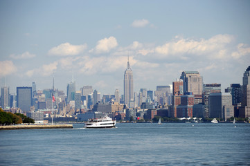 Manhattan skyline in the water front