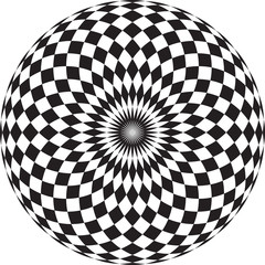 Optical illusion round pattern