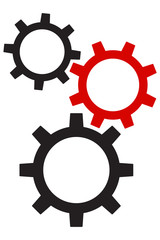 Icons of mechanical gears