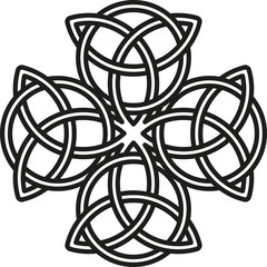 Celtic cross. The stylized image of a clover. Element of Scandinavian or Celtic ornament
