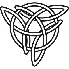 Celtic triangle. The stylized image of a clover. Element of Scandinavian or Celtic ornament