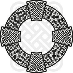 Celtic cross. The stylized image of a clover. Element of Scandinavian or Celtic ornament