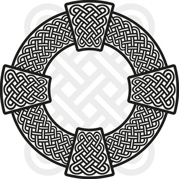 Celtic cross. The stylized image of a clover. Element of Scandinavian or Celtic ornament