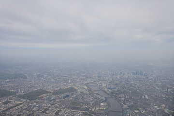 View of cityscape and River Thames, London, UK