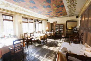 Interior of empty restaurant