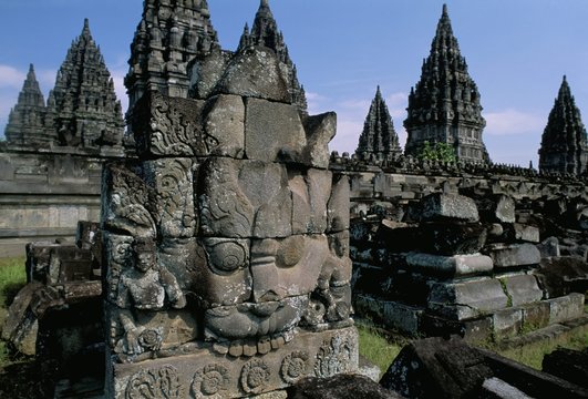Hindu temples of Candi Prambanan, Yogyakarta region, island of Java, Indonesia