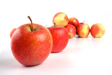 Fototapeta na wymiar Studio shot of apples on white background