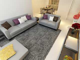 3d rendering of home interior.