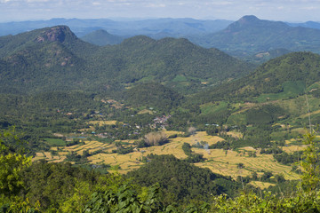 Obraz premium Top view of landscape of mountain in Thailand