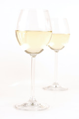 Glass of white wine - studio shot