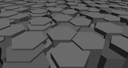 Graphite abstract geometric background. Vector 3D illustration. Material design.