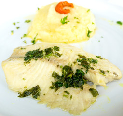 delicious plate of fish and potatoes