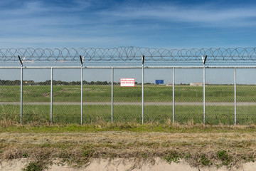 Airport Security Restricted Area fence