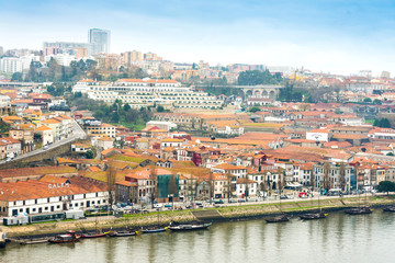 PORTO, PORTUGAL - February 23, 2016. Street view of old town Por