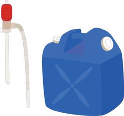 ポリタンクと灯油ポンプ