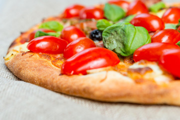 tasty pizza on a the table