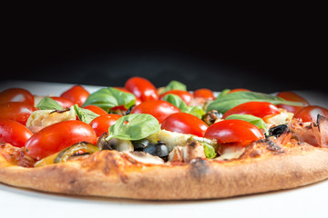 tasty pizza on a the table