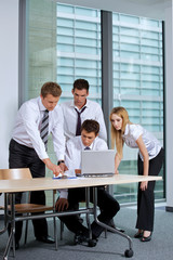 Business team working in office