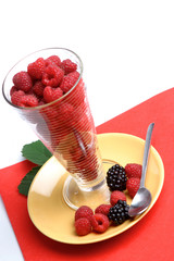 Raspberry dessert - studio shot
