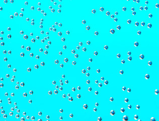 small water bubbles in blue tone