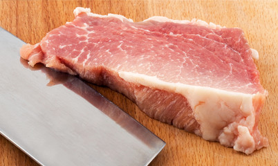 butcher fillet on cutting board.