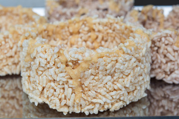 Rice Krispies in a pan