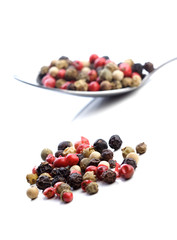 Close up of pepper grains