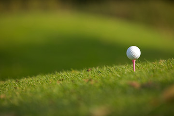 Golf ball on tee