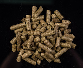 granulated animal food background texture