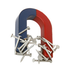 Magnet and nails.