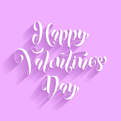 Valentine Day card love text calligraphy vector greeting