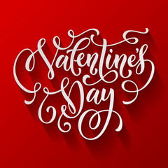 Fototapeta na wymiar Valentine Day text calligraphy mongram vector greeting card