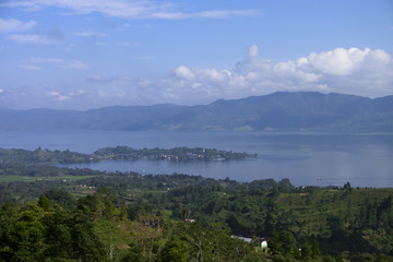 View from Samosir to TukTuk.