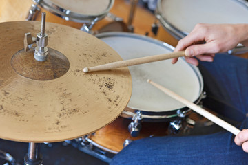 Fototapeta na wymiar Playing Drums