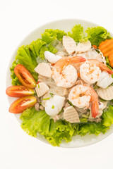 Seafood Spicy noodles salad with thai style