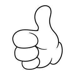 Cartoon Thumbs Up Vector Illustration