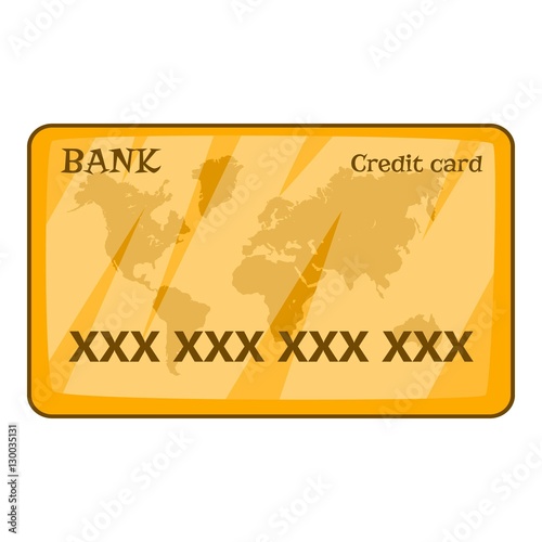 "Credit card icon. Cartoon illustration of credit card vector icon for