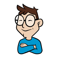 Cartoon Smiling Person Vector Illustration